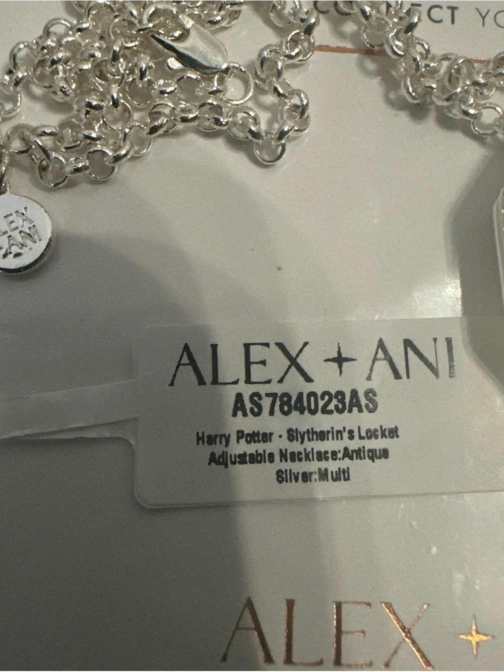 Alex And Ani Harry Potter Slytherin Locket Necklace 20”-22” New Sold Out - Picture 6 of 7